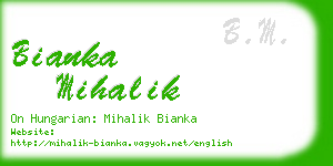 bianka mihalik business card